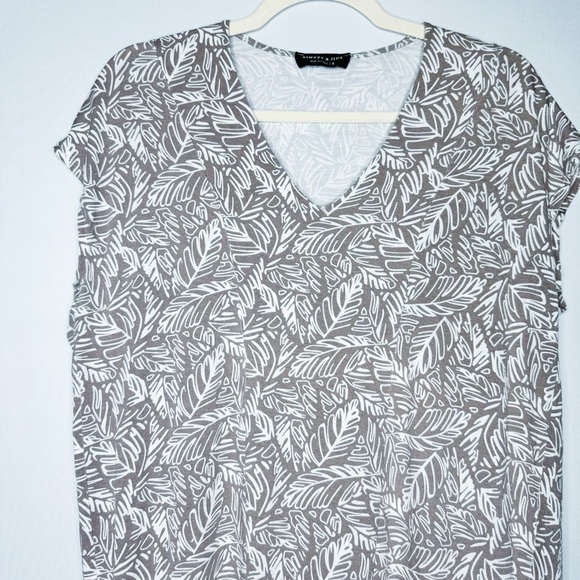 always a.line - Cocoa Leaf Print Dress - Picture 2 of 4